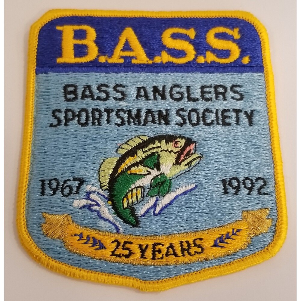 Vintage 1992 B.A.S.S. 25th Anniversary Embroidered Patch - Mint